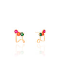 Brinco Ponto de Luz Filete Liso Banhado a Ouro 18K
