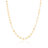 Gargantilha Plaquinhas Redondas Flat Banhado a Ouro 18K