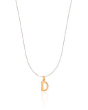 Choker Nylon Letra D Banhado a Ouro 18K