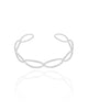 Bracelete Elíptico 9 mm Ródio Branco