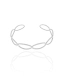 Bracelete Elíptico 9 mm Ródio Branco