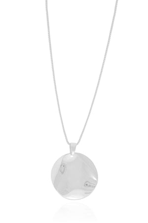 Gargantilha Venezina Orgânico Abaulado Liso Ródio Branco - 45 cm