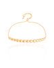 Pulseira Bolas Achatadas com Fecho Gravata Banhado a Ouro 18K
