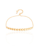 Pulseira Bolas Achatadas com Fecho Gravata Banhado a Ouro 18K