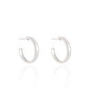 Brinco Argola Reta Lisa 2.2 cm Ródio Branco