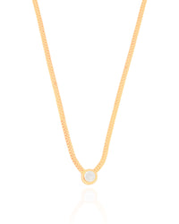 Choker Veneziana Dupla Ponto de Luz Cristal 7 mm Banhado a Ouro 18K