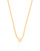 Choker Veneziana Dupla Ponto de Luz Cristal 7 mm Banhado a Ouro 18K