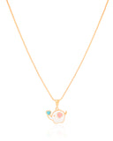 Gargantilha Infantil Elefante 1.0 cm Banhado a Ouro 18K - 35 cm