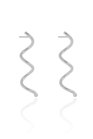 Brinco Fio Mola 4.8 cm Ródio Branco