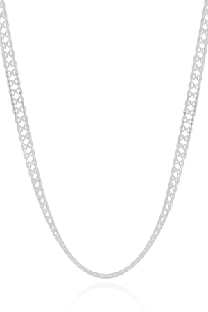 Choker Chinesca 5 mm Ródio Branco