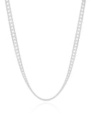Choker Chinesca 5 mm Ródio Branco
