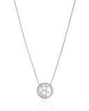 Gargantilha Filho Menino Cravejado Cristal Ródio Branco - 45 cm