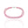 Pulseira Tripla Safira Rosa Cravejada Ródio Branco