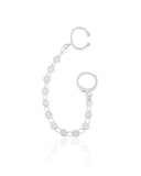 Ear Line Plaquinhas Ródio Branco