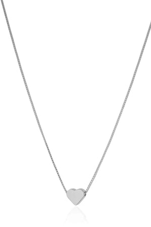 Gargantilha Veneziana Coração Liso Ródio Branco