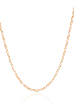 Choker Riviera Cristal 2 mm Banhado a Ouro 18K