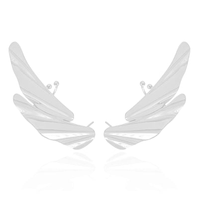 Ear Cuff Asa Lisa Ródio Branco