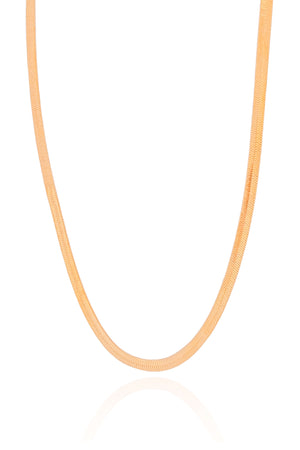 Choker Malha Fita 3 mm Banhado a Ouro 18K