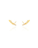 Ear Cuff Laço Duplo Liso e Cravejado Cristal