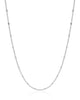 Gargantilha Longa Grumet Plaquinhas Ródio Branco - 80 cm