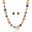 Conjunto Colar Riviera Mix Pedras Coloridas Cravejado Cristal com Fecho Italiano - 40 cm