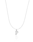 Choker Nylon Letra P Ródio Branco