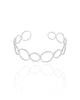 Bracelete Círculos 14 mm Ródio Branco