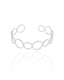 Bracelete Círculos 14 mm Ródio Branco