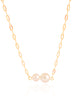 Choker Elos Pérolas Banhado a Ouro 18K