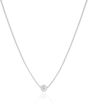 Choker Veneziana Bolinha Lisa 6 mm Ródio Branco