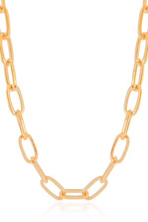 Gargantilha Elos Ovais 9 mm Banhado a Ouro 18K