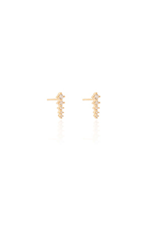 Brinco Pontos de Luz Cristal Banhado a Ouro 18K