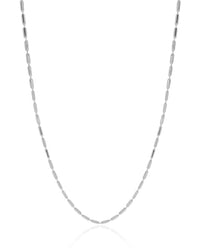 Gargantilha Canutilhos 1 mm Ródio Branco - 45 cm