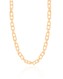 Choker Elos Retangulares 5 mm Banhado a Ouro 18K