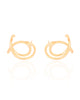 Ear Cuff Entrelaçado Liso 2.5 cm Banhado a Ouro 18K
