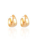 Brinco Argola Gota Lisa 2.5 cm Banhado a Ouro 18K