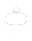 Pulseira Plaquinhas Achatadas 1.5 mm Ródio Branco