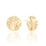Brinco Redondo Martelado Banhado a Ouro 18K