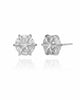 Brinco Ponto de Luz Flor Quatro Garras Cristal