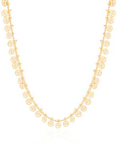 Colar Infantil Smile 5 mm Banhado a Ouro 18K - 31 cm
