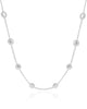 Choker Elos Bolas Achatadas Ródio Branco