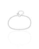 Pulseira Infantil Riviera Cristal 2 mm Ródio Branco