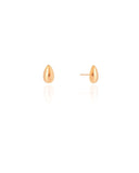 Brinco Gota Lisa 1.0 cm Banhado a Ouro 18K