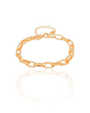 Pulseira Elos Ovais 5 mm Banhado a Ouro 18K