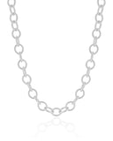 Choker Elos Ovais 6 mm Ródio Branco