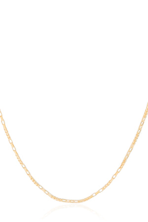 Gargantilha Elos Retos 1.5 mm Banhado a Ouro 18K