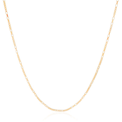 Colar Longo Elos Retos 1,5 mm Banhado a Ouro 18K - 70 cm