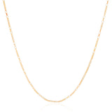 Gargantilha Elos Retos 1.5 mm Banhado a Ouro 18K