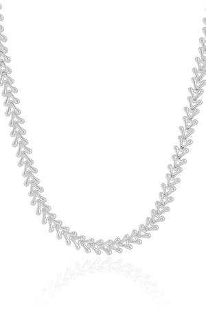 Choker Escamas 6 mm Ródio Branco