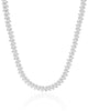 Choker Escamas 6 mm Ródio Branco